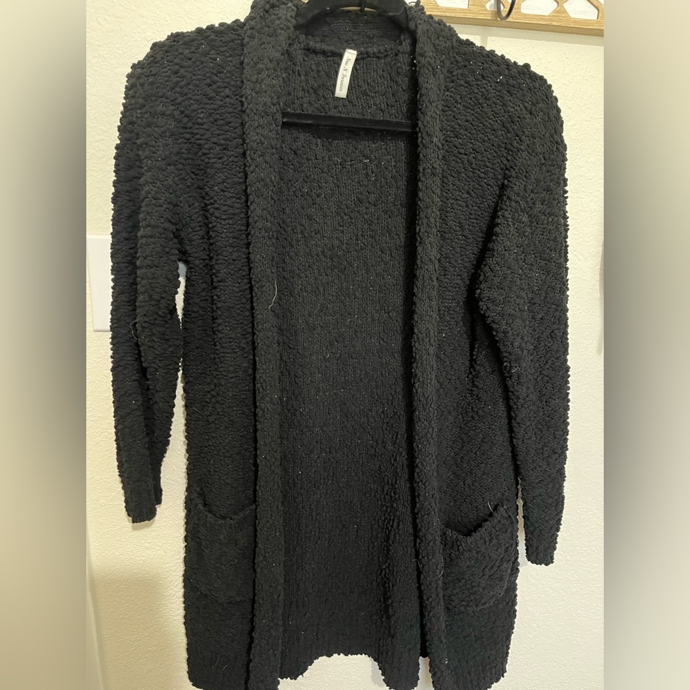 Black Sherpa Cardigan